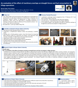 An evaluation of the effect of machinery overlaps on - Harper
