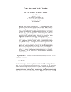 Constraint-based Model Weaving - Distributed Object Computing