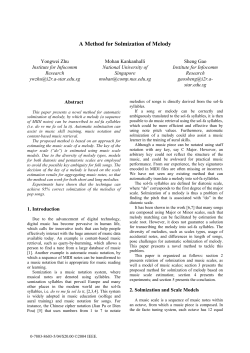 A Method for Solmization of Melody