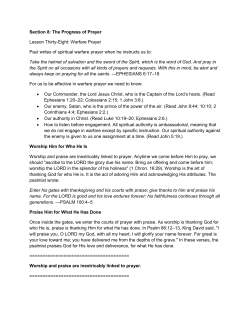 Section 8 - Teach Me To Pray