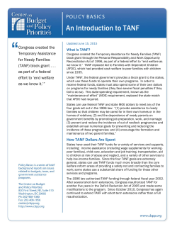 An Introduction to TANF