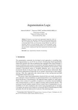 Argumentation Logic