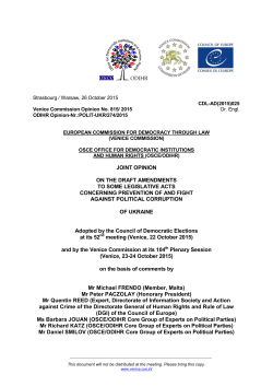 joint opinion on the draft amendments to some legislative acts