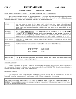 Spring Exam 3 - Chemistry