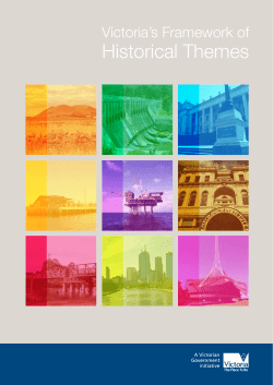 Framework of historical themes - Department of Transport, Planning