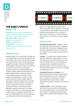 THE KING`S SPEECH