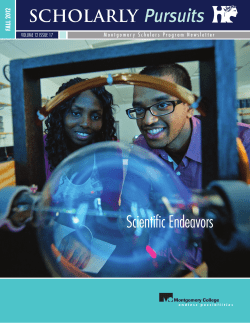 SCHOLARLY Pursuits Scientific Endeavors