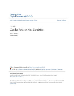 Gender Roles in Mrs. Doubtfire - DigitalCommons@COD