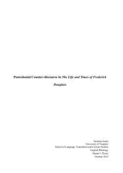 Postcolonial Counter-discourse in The Life and Times of