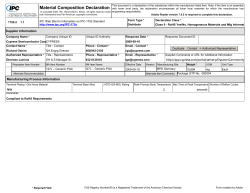 Material Composition Declaration