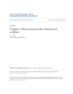 Chapter 5: Observations on the coloration of sculpture