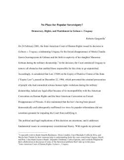 No Place for Popular Sovereignty? - Yale Law School