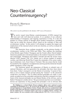 Neo-Classical Counterinsurgency? - Strategic Studies Institute