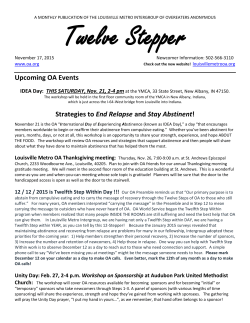 Upcoming OA Events Strategies to End Relapse and Stay Abstinent!