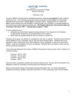 Kaplan Admission Test information and Sample Questions