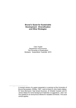 Brunei`s Quest for Sustainable Development