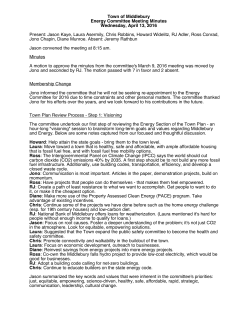 Town of Middlebury Energy Committee Meeting Minutes