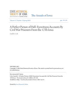 A Perfect Picture of Hell: Eyewitness Accounts By Civil War