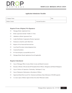 our broker application / agreement