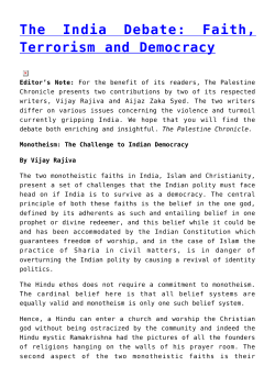 The India Debate: Faith, Terrorism and Democracy