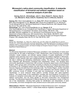 Minnesota`s native plant community classification