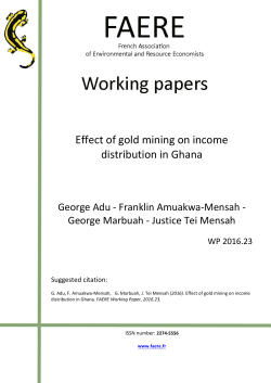 Effect of gold mining on income distribution in Ghana