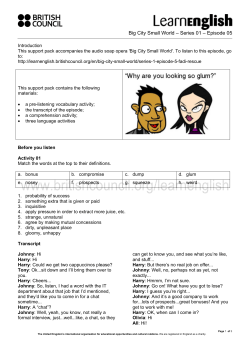 Print transcript and do activities on paper