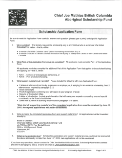 bcit: :chief joe mathias bc aboriginal scholarship fund