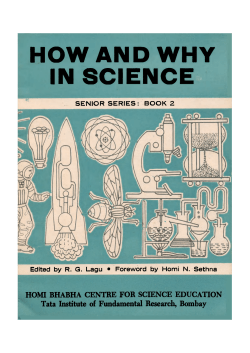 how and why of science dr. r. g. lagu