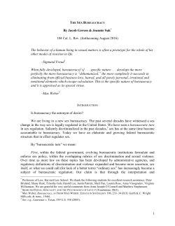 The Sex Bureaucracy - Columbia Law School