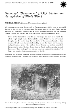 Germany`s `Douaumont` (1931): Verdun and the depiction of World