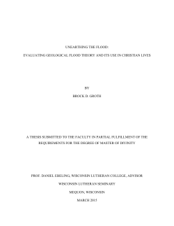 UNEARTHING THE FLOOD: EVALUATING GEOLOGICAL FLOOD