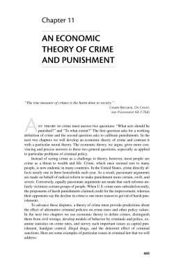 AN ECONOMIC THEORY OF CRIME AND PUNISHMENT