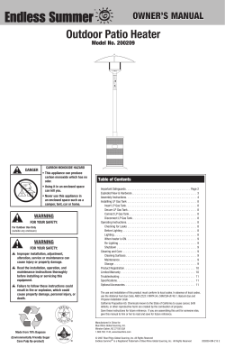 Outdoor Patio Heater - Appliance Factory Parts