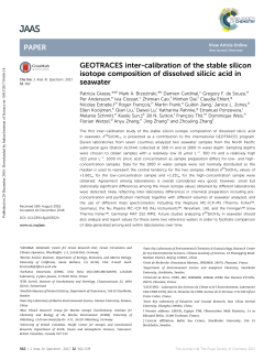 GEOTRACES inter-calibration of the stable silicon isotope