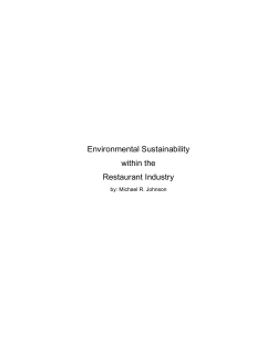 Environmental Sustainability within the
