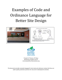 Examples of Code and Ordinance Language for Better Site Design