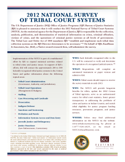 2012 national survey of tribal court systems
