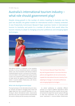 Australia`s international tourism industry