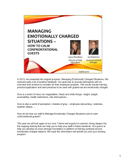 Managing Emotionally Charged Situations