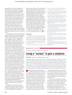 Losing a &ldquo;nucleus&rdquo; to gain a cytoplasm