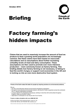 Factory farming`s hidden impacts