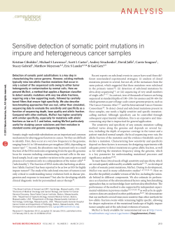 Sensitive detection of somatic point mutations in impure