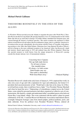 Michael Patrick Cullinane THEODORE ROOSEVELT IN THE EYES