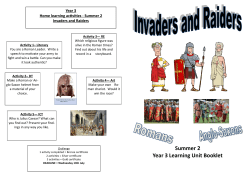 Summer 2 Year 3 Learning Unit Booklet