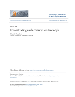 Reconstructing ninth-century Constantinople