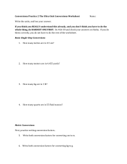 Conversions Practice 2 The Ultra Unit Conversions