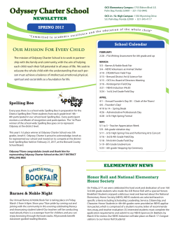 Spring 2017 - Odyssey Charter School