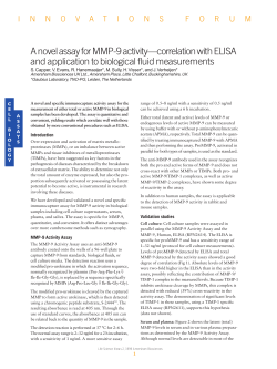 A novel assay for MMP-9 activity&mdash;correlation with ELISA and