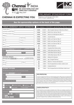 chennai is expecting you - INC XXXVI World Nut and Dried Fruit